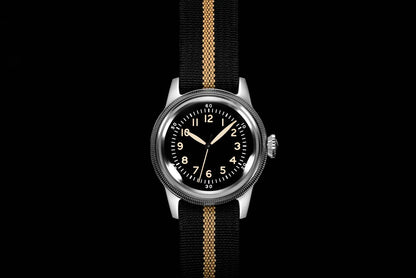RDUNAE RA05 Vintage Military Watch 2035 Movement Quartz K1 Mineral Glass Crystal Stainless Steel Luminous Waterproof Men's Watches