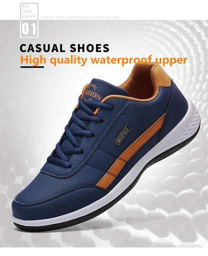 Men's Walking Shoes - Slip-On Tennis Running Shoes Memory Foam Lightweight Work Sneakers for Indoor Outdoor Gym