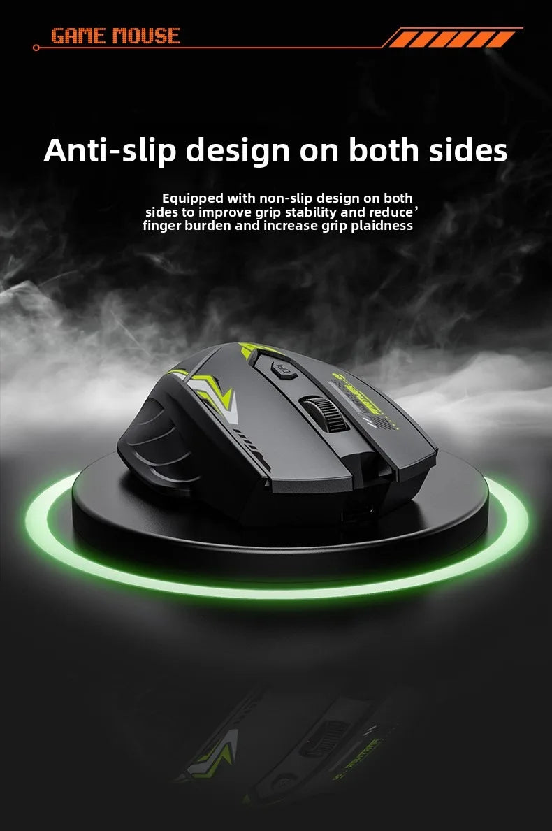 Mouse gaming wireless 2.4G USB silenzioso Dual Mode Bluetooth ricaricabile 1600DPI per PC e laptop