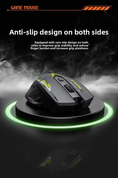 Mouse gaming wireless 2.4G USB silenzioso Dual Mode Bluetooth ricaricabile 1600DPI per PC e laptop