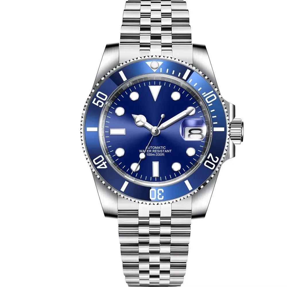 Corgeut 40mm  Luxury Business NH35 Men's automatic mechanical Diving Watch, ceramic bezel, sapphire crystal, 100m waterproof.