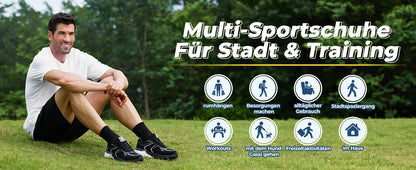 Fittington Wide Shoes for Men Casual Walking Sneakers Orthopedic Arch Support for Plantar Fasciitis Neuropathy