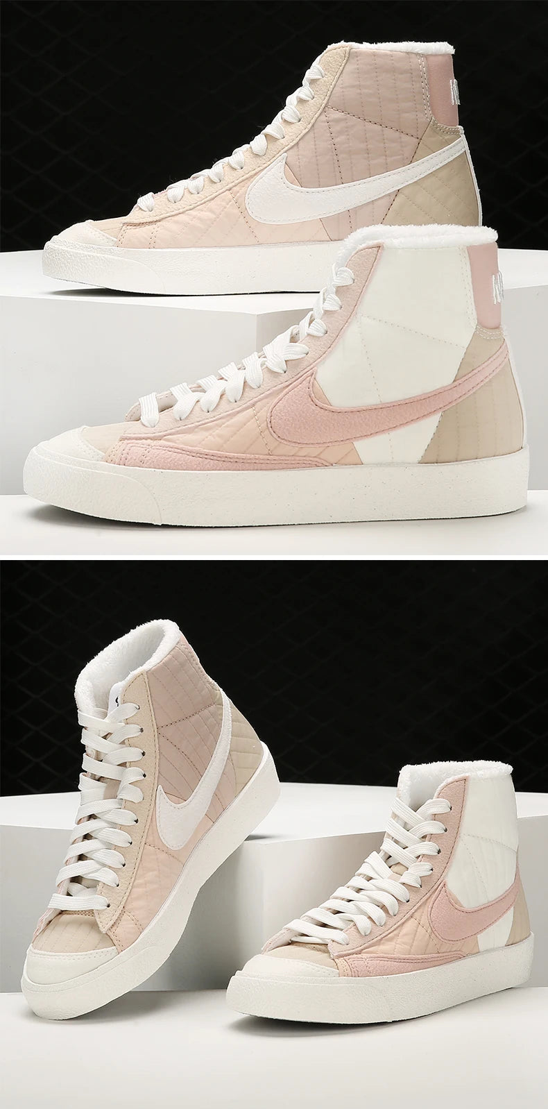 Nike Official Genuine BLAZER Pioneer Women's High-Top Sports Casual Shoes DO7445-261