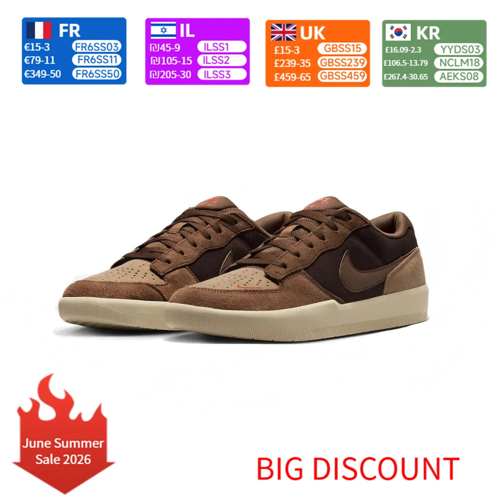 Nike SB Force 58 Unisex čevlji za rolkanje, trpežen zgornji del iz semiša, klasični retro čevlji za rolkanje in vsakdanjo rabo, udobni športni čevlji DV5477-201