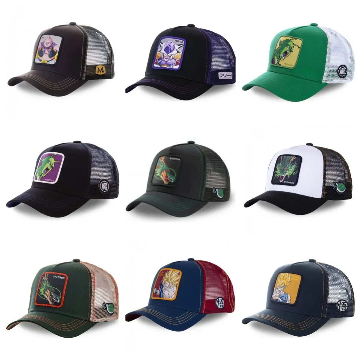 Dragon Ball Son Goku-baseballkasket til mænd, sommerkasket til rejser, broderet hiphop-solskærm, justerbar trucker-meshkasket