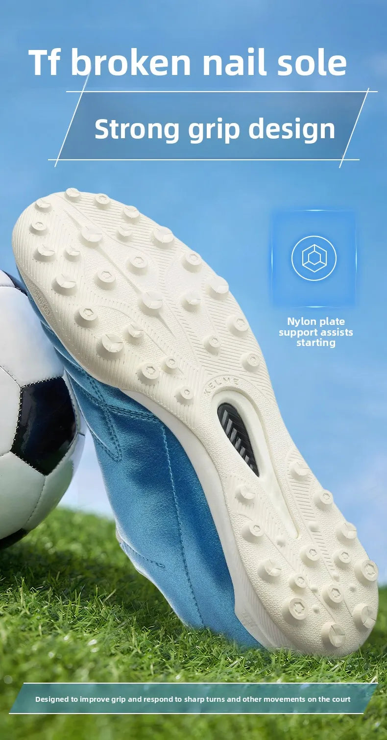 Kelme moški nogometni čevlji Tf za nogomet, čevlji za mladino, za umetno in naravno travo, profesionalni čevlji za tekme in treninge, čevlji za igrišče s kratkimi špicami