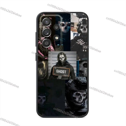 Black soft silicone case Phone Case For Samsung S24,21,22,23,30,Ultra,20,Plus,Note,10,9,COD Call Of Duty G-Ghost