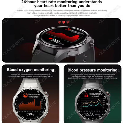 2025 GPS Smartwatch for Men  HD AMOLED Display, Bluetooth Calling, Heart Rate Monitor, GPS Motion Tracking & Waterproof Design