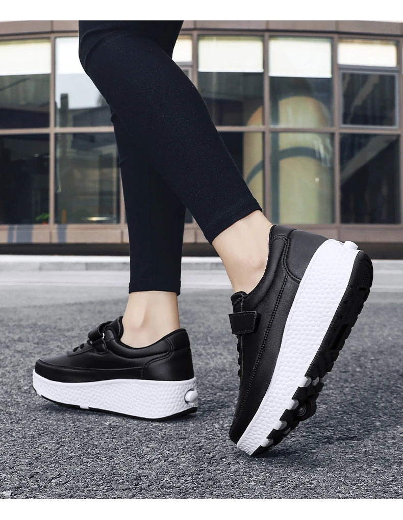Fashion Flashing Roller Skates Shoes High Quality Roller Skates Boys and Girls Size 27-43 Wheel Sneakers