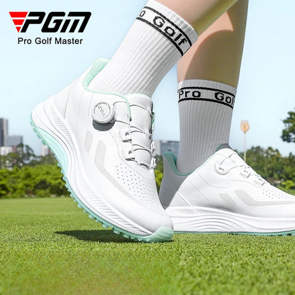 PGM ženski golfski čevlji, poletni, dihalni, z gumbi, z vezalkami, za povečanje višine, protizdrsni, korejski športni čevlji za na prostem XZ417