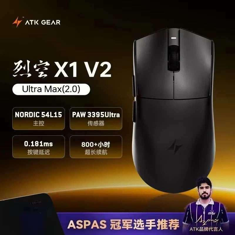 ATK Blazing Sky X1 V2 Wireless Gaming Mouse 8K Low Latency Lightweight FPS Esports Mouse for PC, Mac & Windows