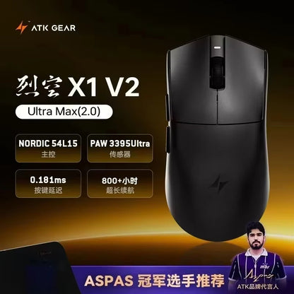ATK Blazing Sky X1 V2 Wireless Gaming Mouse 8K Low Latency Lightweight FPS Esports Mouse for PC, Mac & Windows