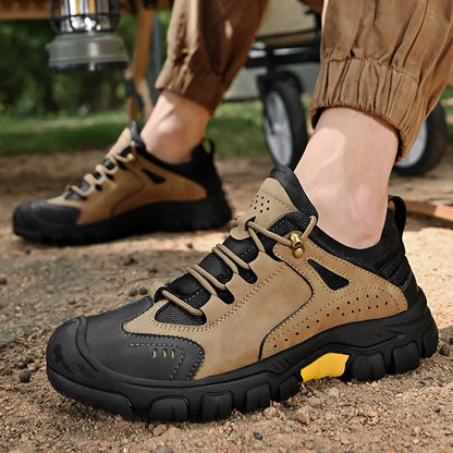 HIKEUP Comode scarpe da trekking da uomo, scarpe da uomo impermeabili con suola in gomma, scarpe da escursionismo resistenti all’usura e antiscivolo