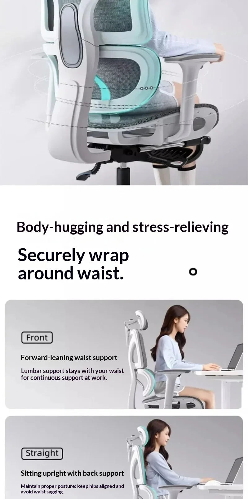 Comfortable Ergonomic Study Chair Waist Home Computer Relaxing Chair Office Chair High Back Ergonomic Chairs Office Furniture