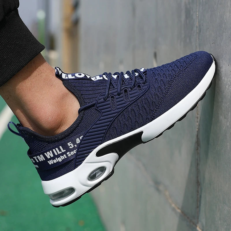 Moški športni čevlji z debelo podplatjo in modnim dizajnom, zračni in udobni čevlji, čevlji za pohodništvo na prostem, Zapatillas Hombre De Segu