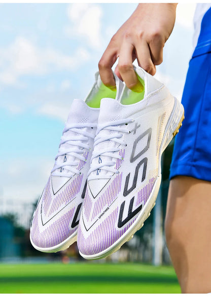 New Men Soccer Shoes Futsal Football Boots Sneakers Match Grass Cleats High-quality Non-Slip Indoor Hot-selling High-top Outdoor