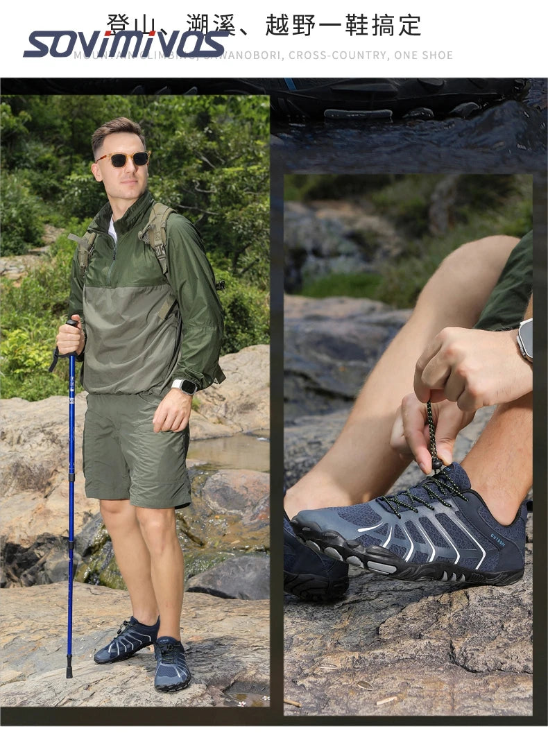 Men's Trail Running Shoes, Lightweight Athletic Zero Drop Barefoot Shoes Non Slip Outdoor Walking Minimalist Shoes for Women