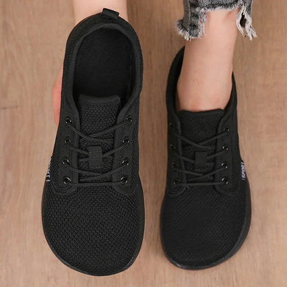 Pantofi fără toc pentru femei, din plasă moale, potriviți pentru călătorii, cu talpă lată, ușori, cu susținere, pantofi sport pentru fitness și timp liber pentru bărbați