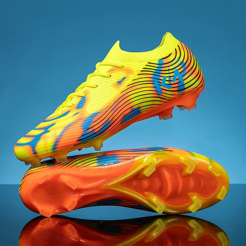 Nouvelles chaussures de football pour hommes, crampons, baskets de haute qualité, chaussures de football antidérapantes pour gazon, bottes de football pour garçons, chaussures de match d'extérieur très vendues, modèle m