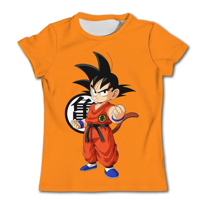 Cartoon Anime 7 Dragon Ball T-shirt for Children and Boys Cartoon T-shirt Short Sleeved Summer Men's Top Short Sleeved T-shirt, Produit gaming premium Fraquane