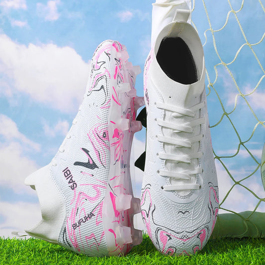 Professional Breathable Football Shoes FG Long Stud Sports Shoes, Wear-Resistant and Anti-Slip, Essential for Fans