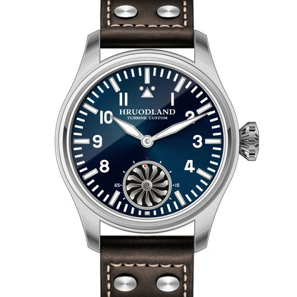 Hruodland 2025 New Men's Mechanical Watch Seagull ST3620 Retro Pilot 43MM BGW-9 Luminous Sapphire Crystal Turbine Watch