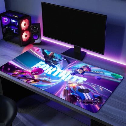 Game F-Fortnite Survival Battle Mouse Pad Large Desk Mat Keyboard Ergonomic Office Rubber PC Non-slip Anti-fray Home Custom