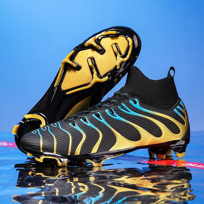 Herren-Fußballschuhe Sport FG/TF Outdoor-Fußballschuhe Training Jungen Wettkampf rutschfest mit langen Stollen Hallen-Futsal bequem