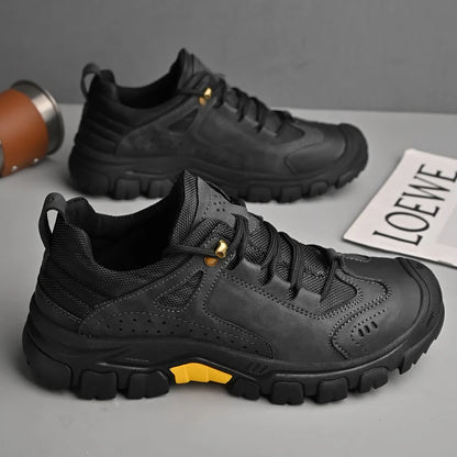 HIKEUP Comode scarpe da trekking da uomo, scarpe da uomo impermeabili con suola in gomma, scarpe da escursionismo resistenti all’usura e antiscivolo