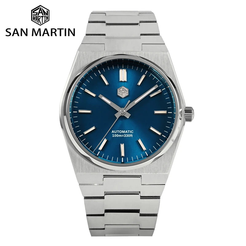 Orologio da uomo San Martin Classic 40mm Miyota 9015 di lusso elegante, orologio da polso meccanico automatico con bracciale a rilascio rapido SN0023