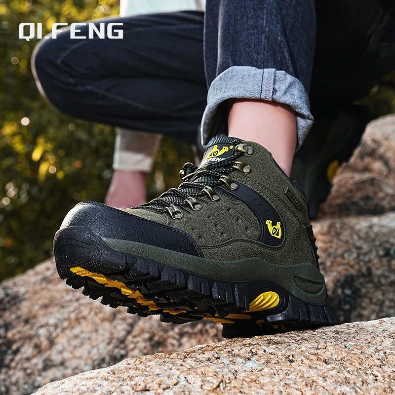 Outdoor-trekkingschoenen herfst/winter heren waterdichte wandelschoenen bergschoenen echt leer bosjacht tactische schoenen