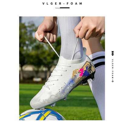 Nuovi scarpini da calcio da uomo, tacchetti FG antiscivolo per allenamento, scarpe da calcio con tacchetti lunghi, da partita, ultraleggeri, per outdoor, dropshipping