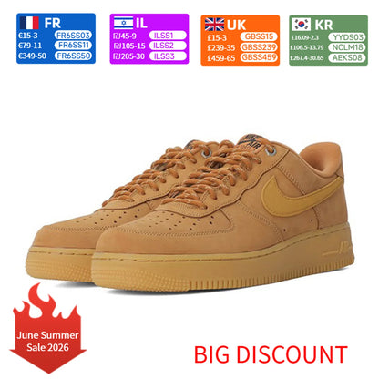 Nike Air Force 1 '07 LV8 Unisex Casual Sneakers Premium Leather Retro Low-Top Fashion Shoes CJ9179-200