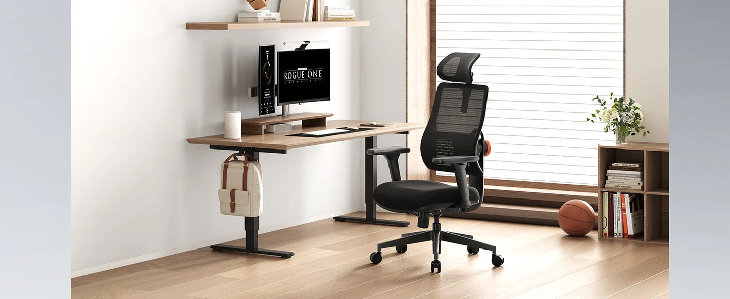 NEWTRAL MAGICH003 Ergonomic Office Chair, Auto-Following Backrest, Adaptive Lower Lumbar Support, Adjustable Headrest Seat Depth