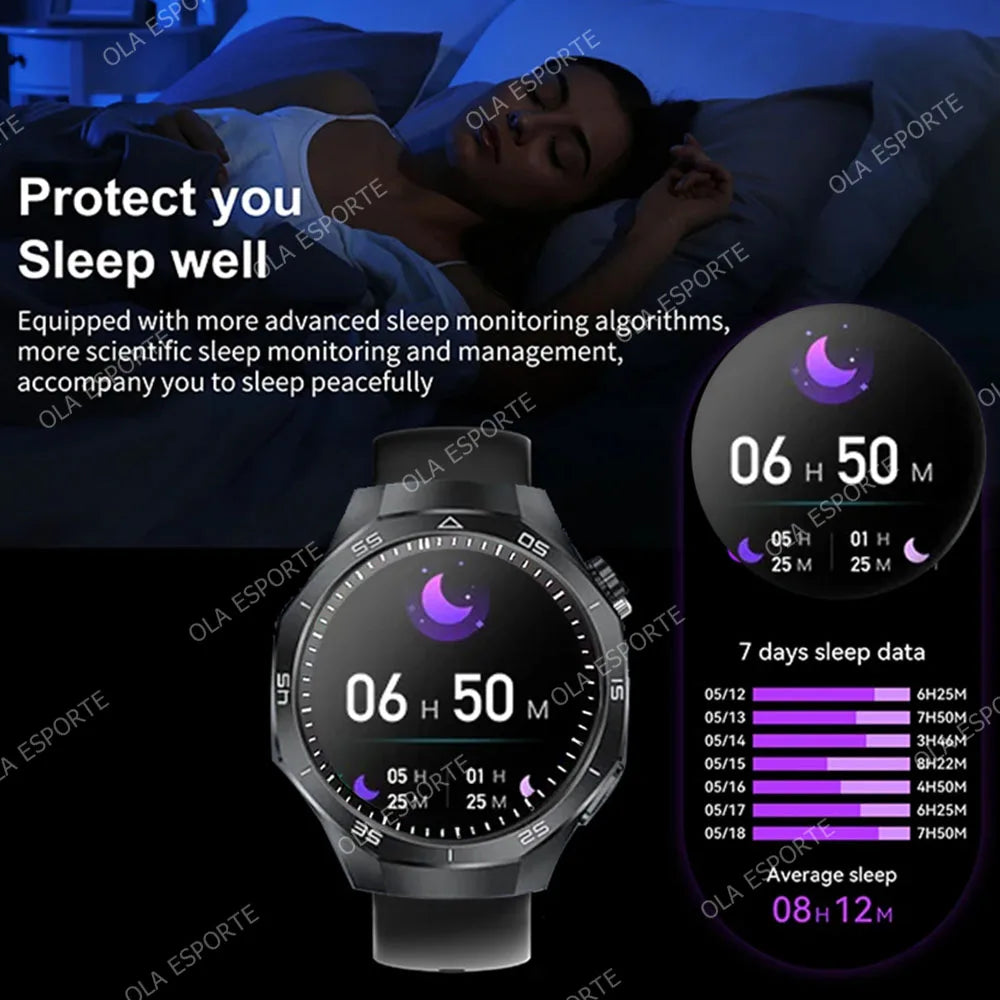 2025 GPS Smartwatch for Men  HD AMOLED Display, Bluetooth Calling, Heart Rate Monitor, GPS Motion Tracking & Waterproof Design