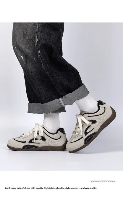 Men's Lightweight Comfortable Soft Bottom Casual Versatile Deqin Shoes Breathable Anti-Slip Wear-Resistant Flat Heel Sports Shoes