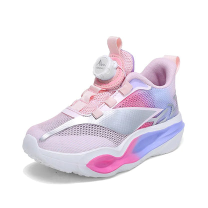 Children's Sneakers Fashion Thick Soft Sole Cushioning Elastic Casual Comfortable Tennis Shoes New Lightweight Mesh Jogging Shoes