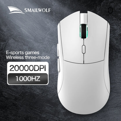 SMAILWOLF RS7 Bluetooth kabellose Gaming-Maus mit drei Modi, PAW3311, Makro-Gaming-Maus für Laptop, Gaming und Büro