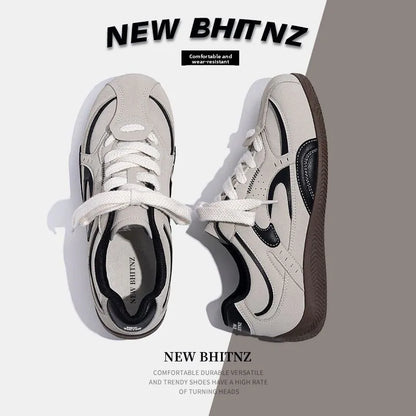 Men's Lightweight Comfortable Soft Bottom Casual Versatile Deqin Shoes Breathable Anti-Slip Wear-Resistant Flat Heel Sports Shoes