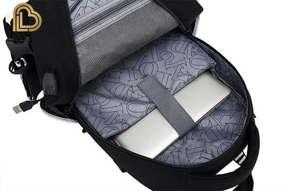 Ultima Knight F-Fortnited Battle Royale Rucksack mit USB-Ladeanschluss, Anime-Figuren und Studienfach für Schreibwaren für Schüler