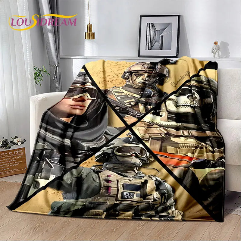 COD 3D, manta suave de felpa para gamers de Call of Duty, manta de franela para sala de estar, dormitorio, camas, sofá y oficina
