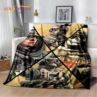 COD 3D, manta suave de felpa para gamers de Call of Duty, manta de franela para sala de estar, dormitorio, camas, sofá y oficina