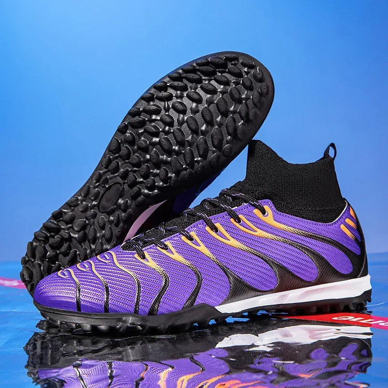 Herren-Fußballschuhe Sport FG/TF Outdoor-Fußballschuhe Training Jungen Wettkampf rutschfest mit langen Stollen Hallen-Futsal bequem