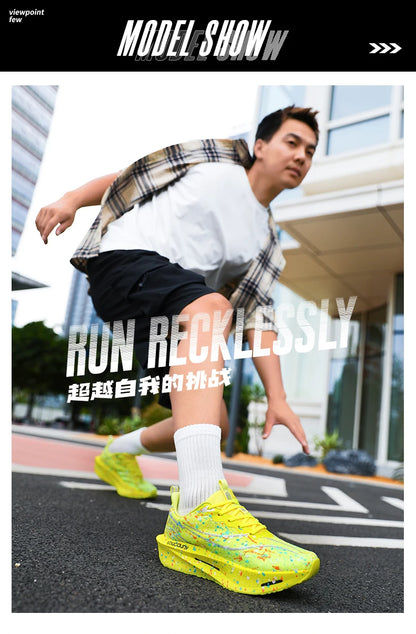 2026 Air Cushion Jogging Running Shoes Carbon Plate Marathon Men's Sports Breathable Lightweight Women's Non-Slip Sneakers
