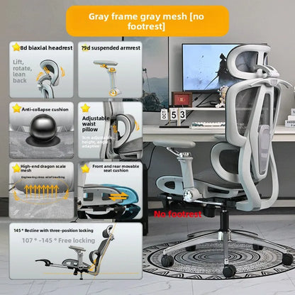 Portable Minimalist Ergonomic Chair 10D Armrest Computer Chair Office Chair Study Chair Gaming Chair Gravity Sturdy and Durable
