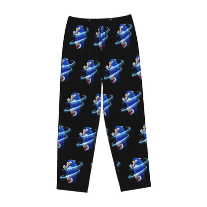 Custom Women Soniced Pajama Pants Printed Hedgehog Game Sleep Sleepwear Bottoms with Pockets