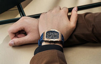 TSAR BOMBA Neue TB8204 Uhr für Herren, Japanisches Quarz-Chronographenwerk, 50M wasserdichte Armbanduhr, modische Sportuhr, luxuriöses Geschenk für Herren