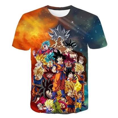 2024 New Fashion Dragon Ball 3D T-shirt Summer Short Sleeve O-Neck Goku Vegeta Men's Casual Shirt Boys' Produit gaming premium Fraquane