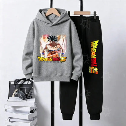 Produit gaming premium Fraquane Kids Dragon Ball Camo Goku Printed Hoodie Set Casual Loose Comfortable Long Sleeve Sweatshirt Pants 2 Piece Outfits for Boys