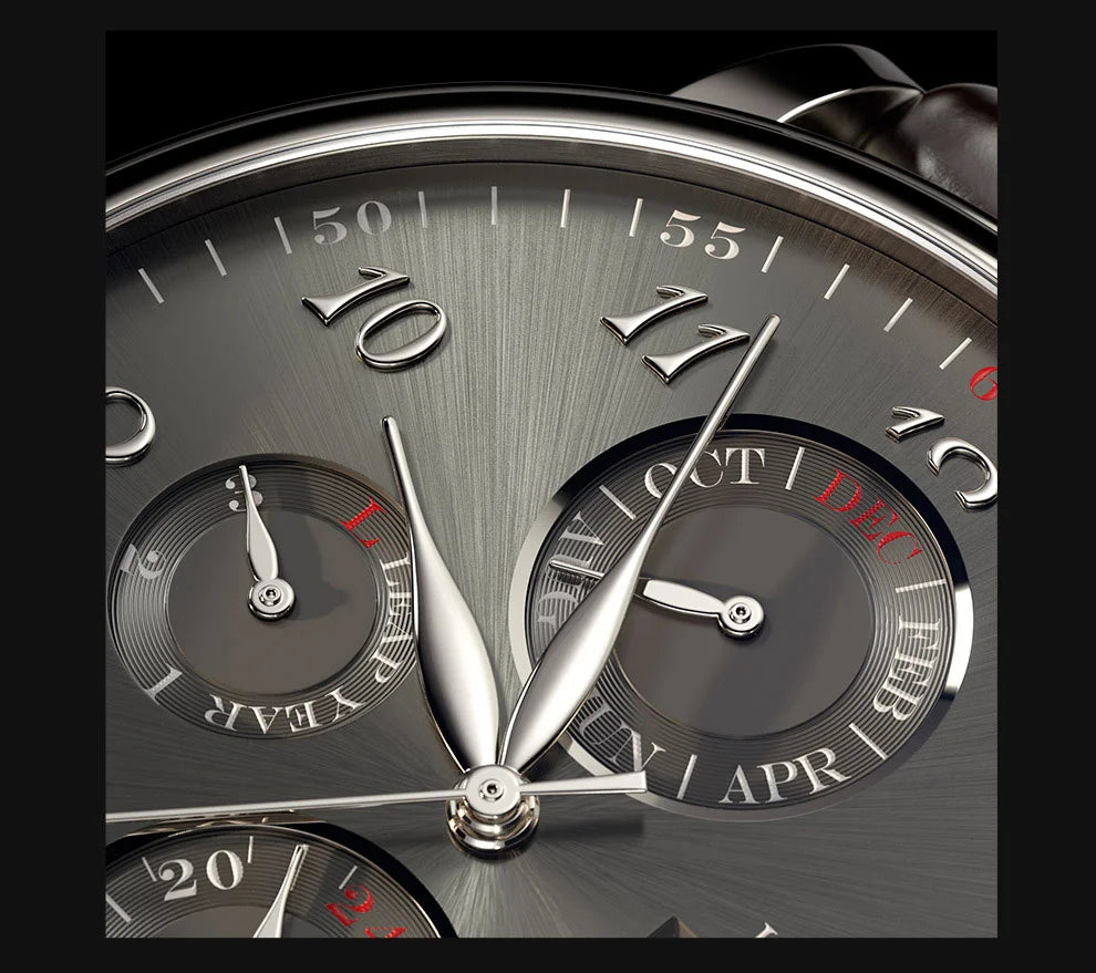 Luxury Brand Switzerland LOBINNI Perpetual Calendar Automatic Mechanical Men's Watches Sapphire Multi-function Clock L13019-8